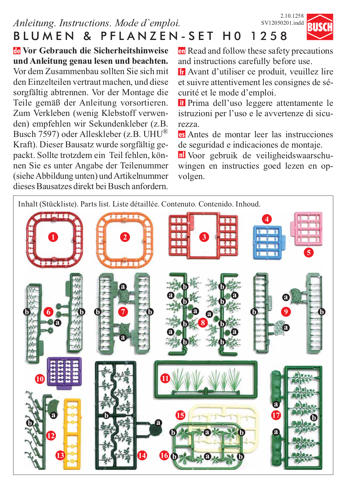 Busch 1258 Instructions - ManualMachine.com