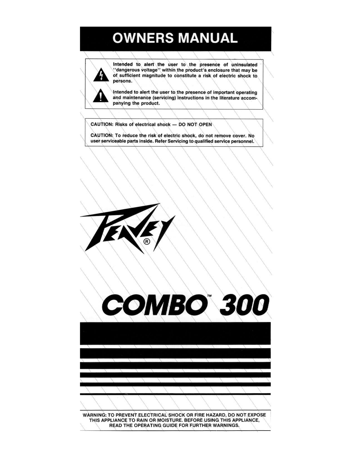 Peavey COMBO 300 Owners Manual