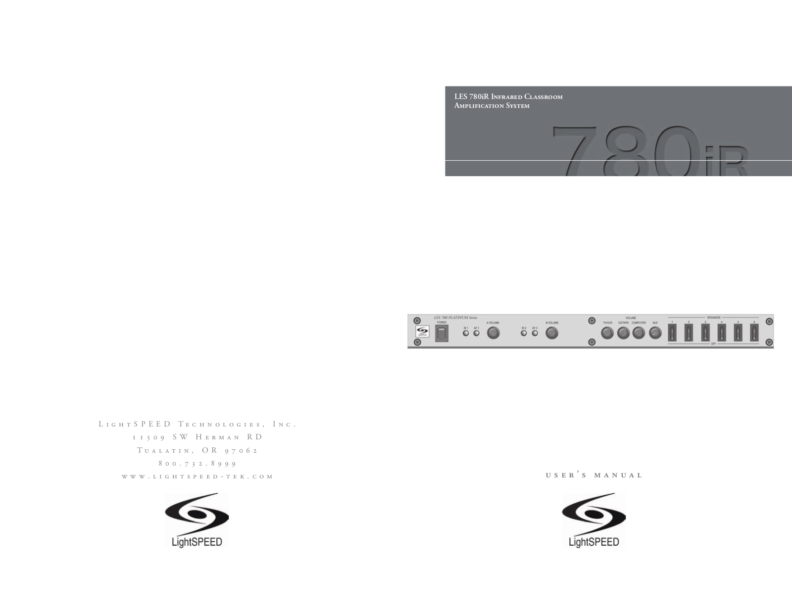 LightSpeed Technologies 780iR User Manual - ManualMachine.com