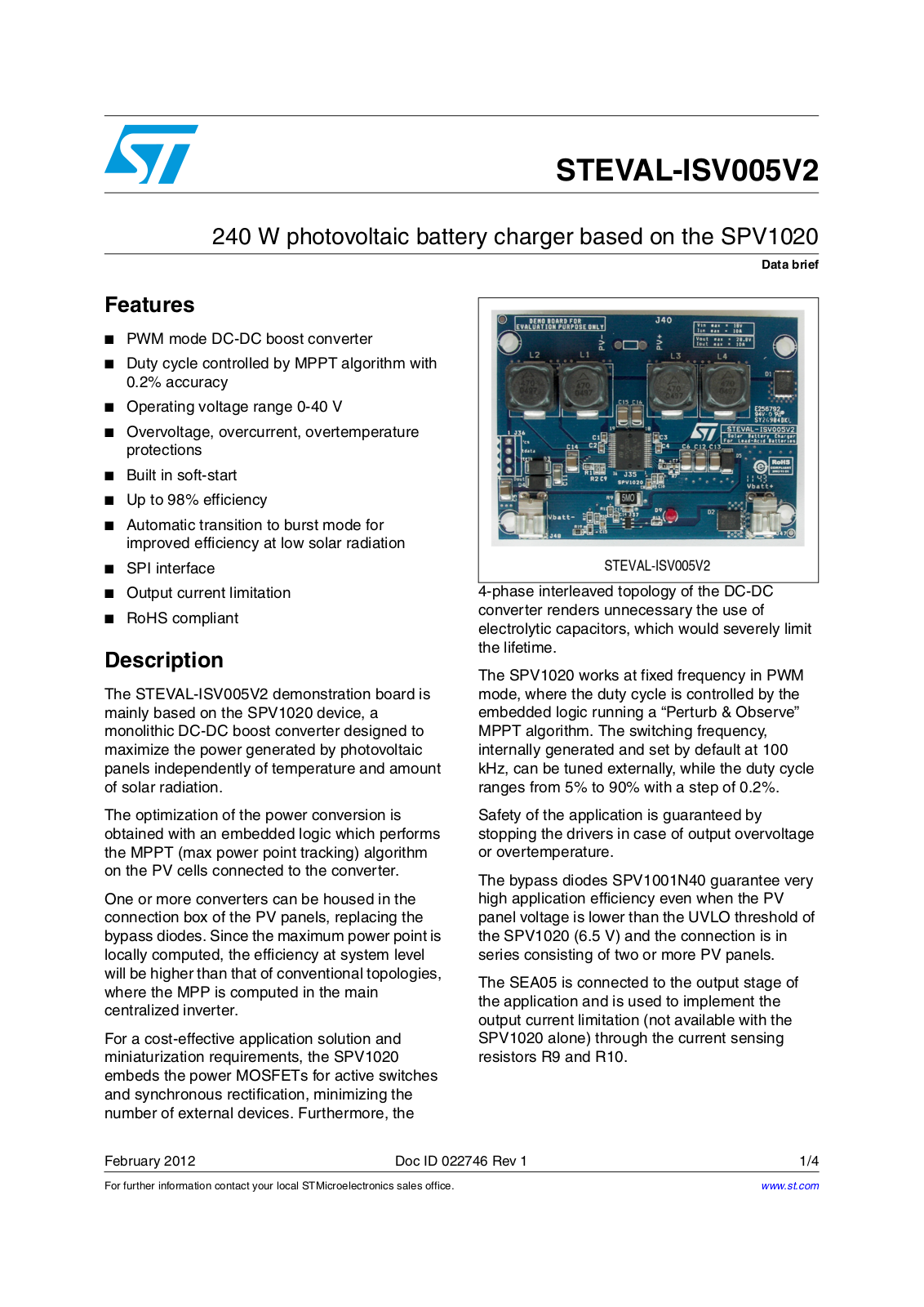 ST ISV005V2 User Manual