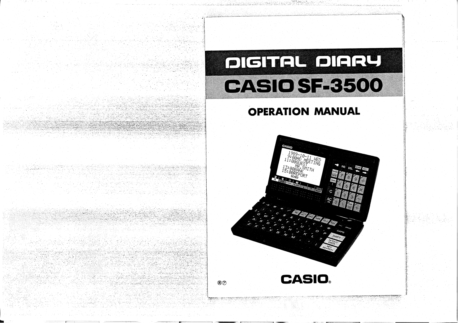 CASIO SF-3500 User Manual