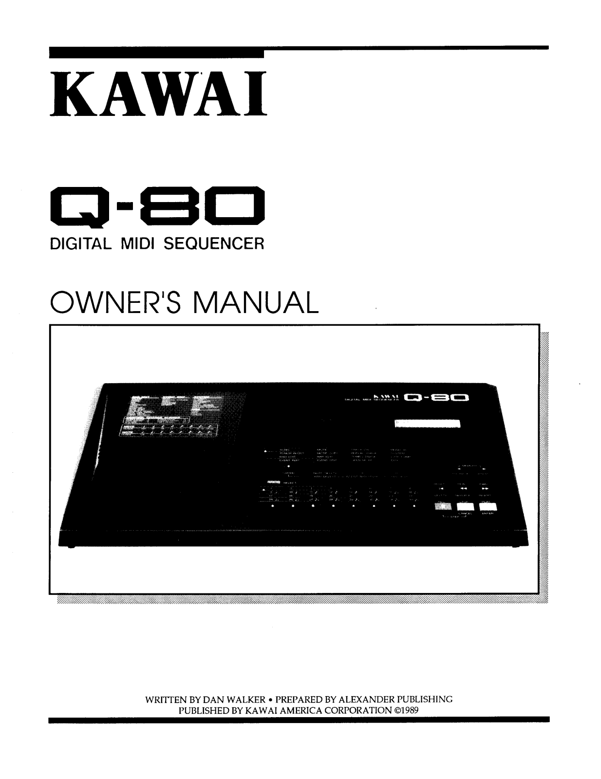 Kawai Q-80 User Manual