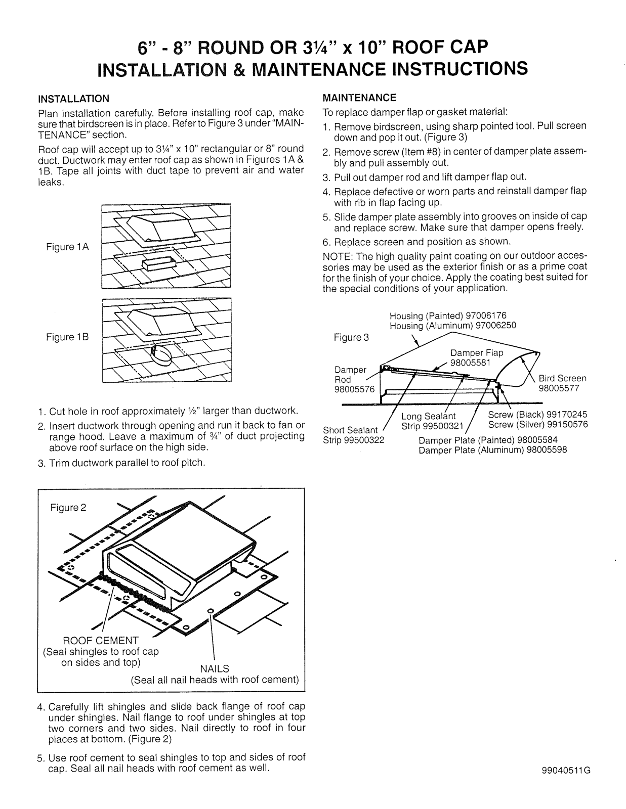 Greenheck RJ-6 x 9 Installation  Manual