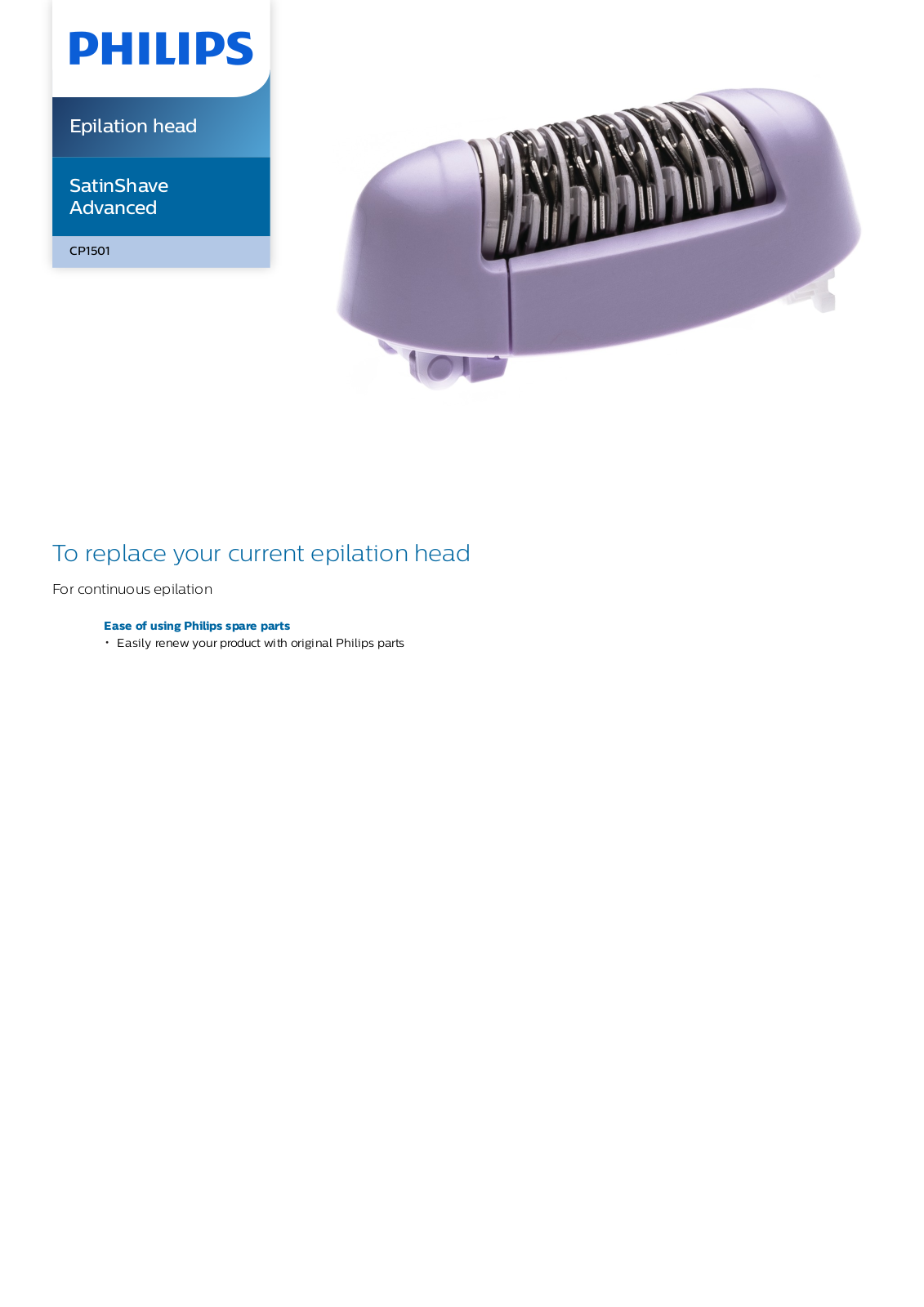 Philips CP1501/01 leaflet - ManualMachine.com