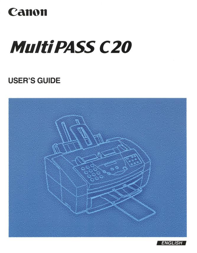 CANON C20 User Manual