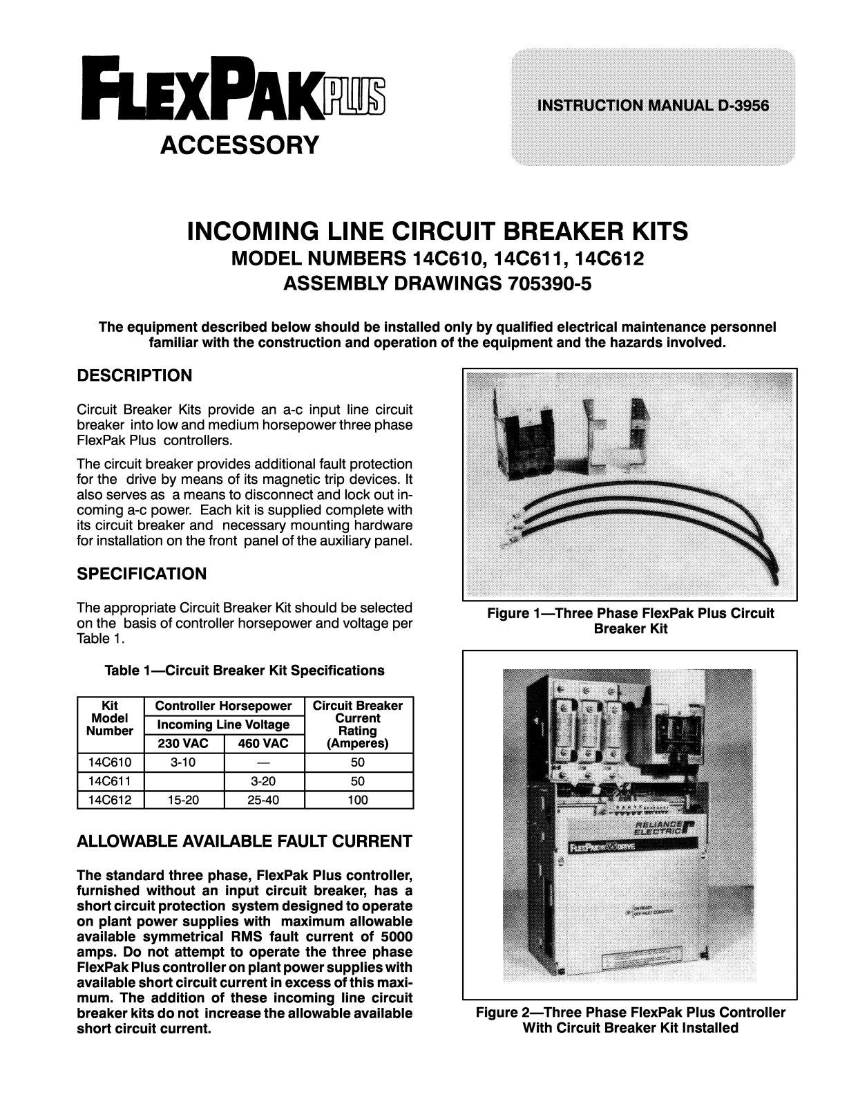 Rockwell Automation FlexPak Plus Incoming Line CB User Manual