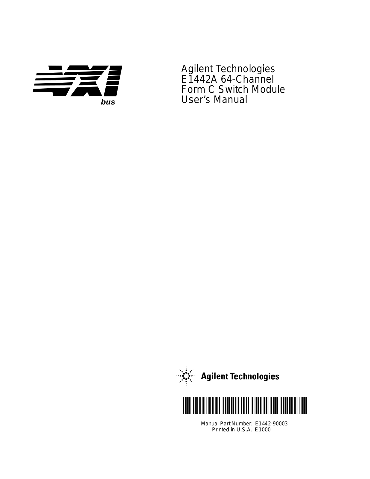 Agilent Technologies E1442-90003 User Manual