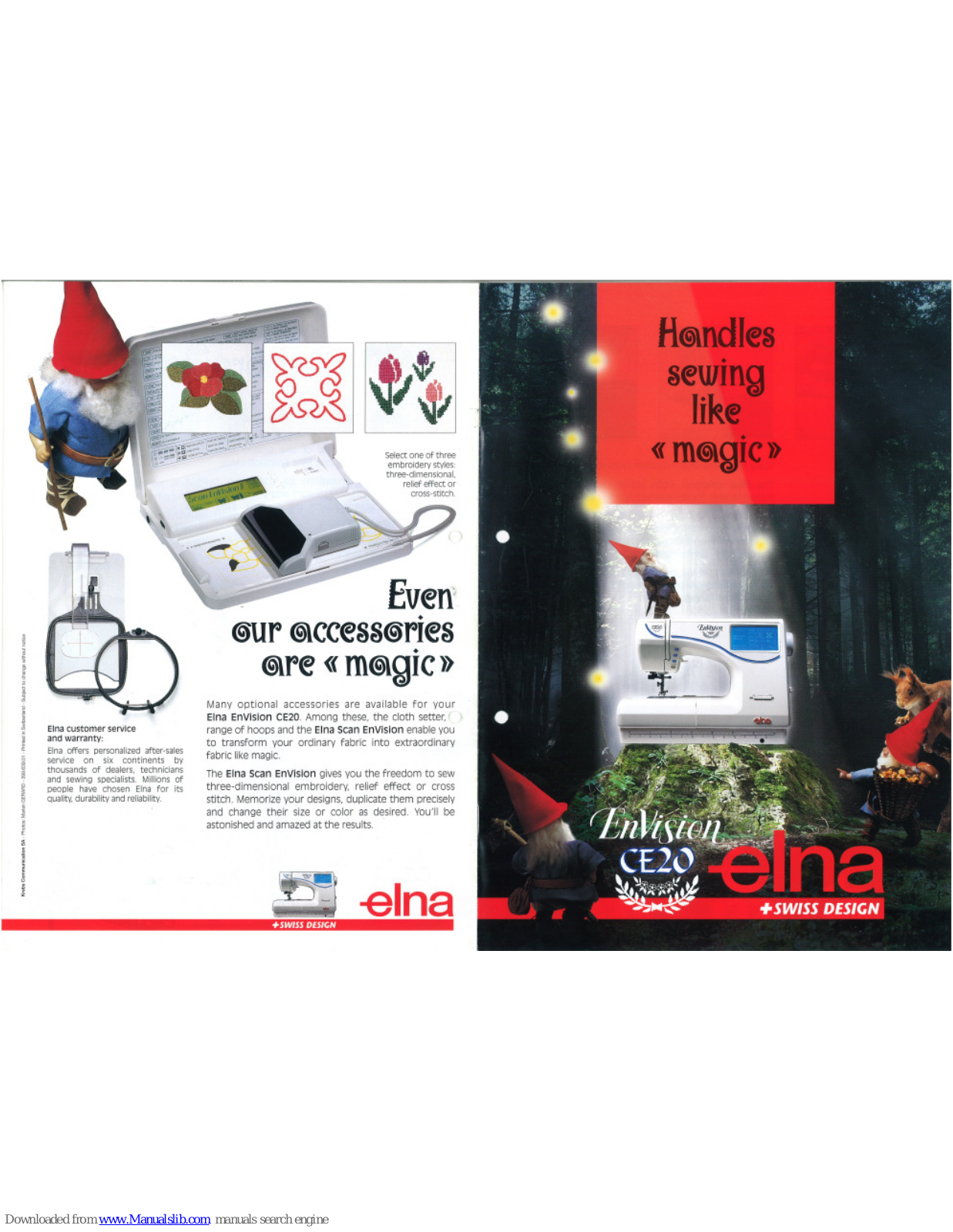 ELNA EN VISION CE 20 - LEAFLET, EnVision CE20 User Manual