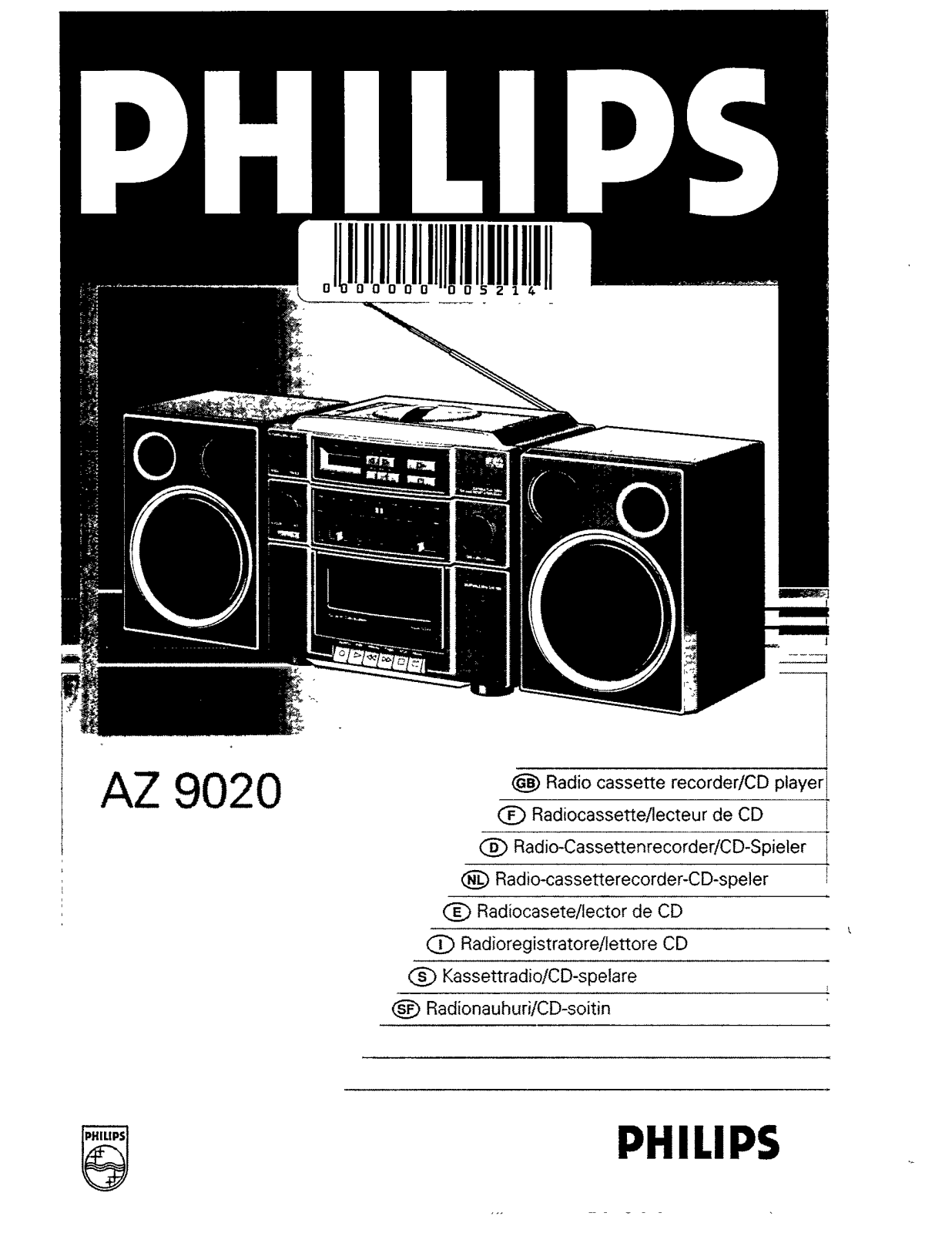 Philips AZ9020/01, AZ9020/05, AZ9020/00, AZ9020 User Manual