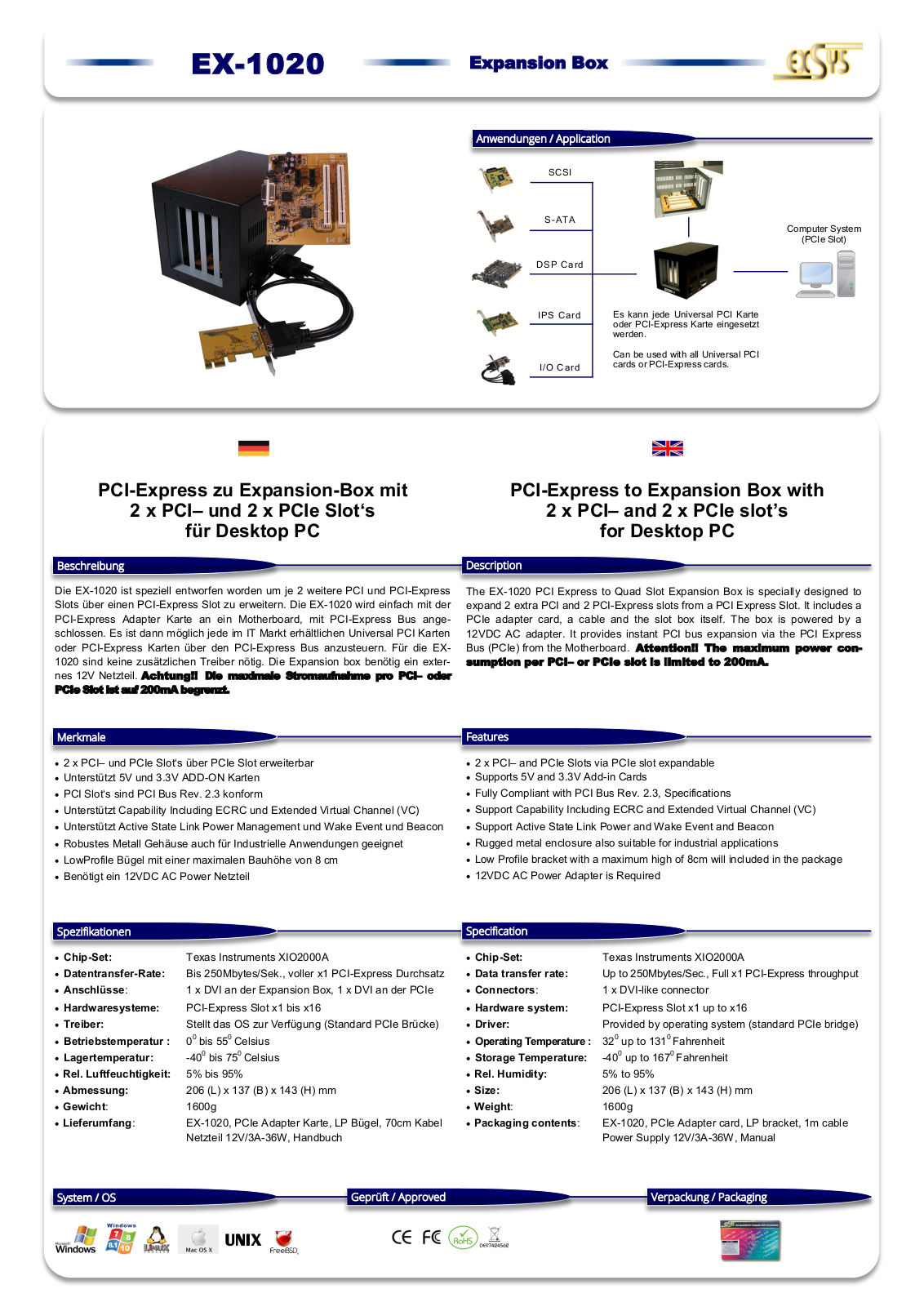 Exsys EX-1020 User Manual