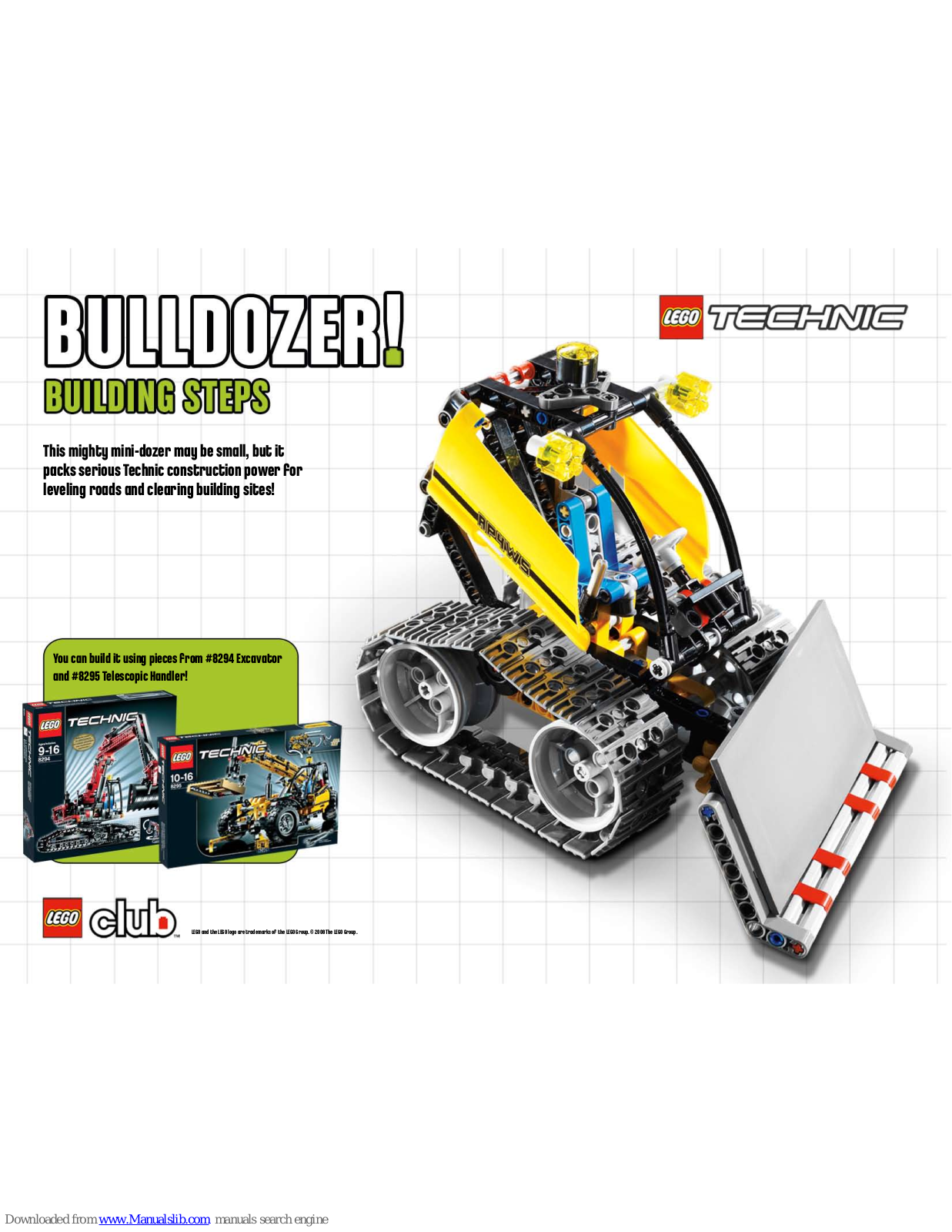 LEGO Technic Bulldozer Building Instructions