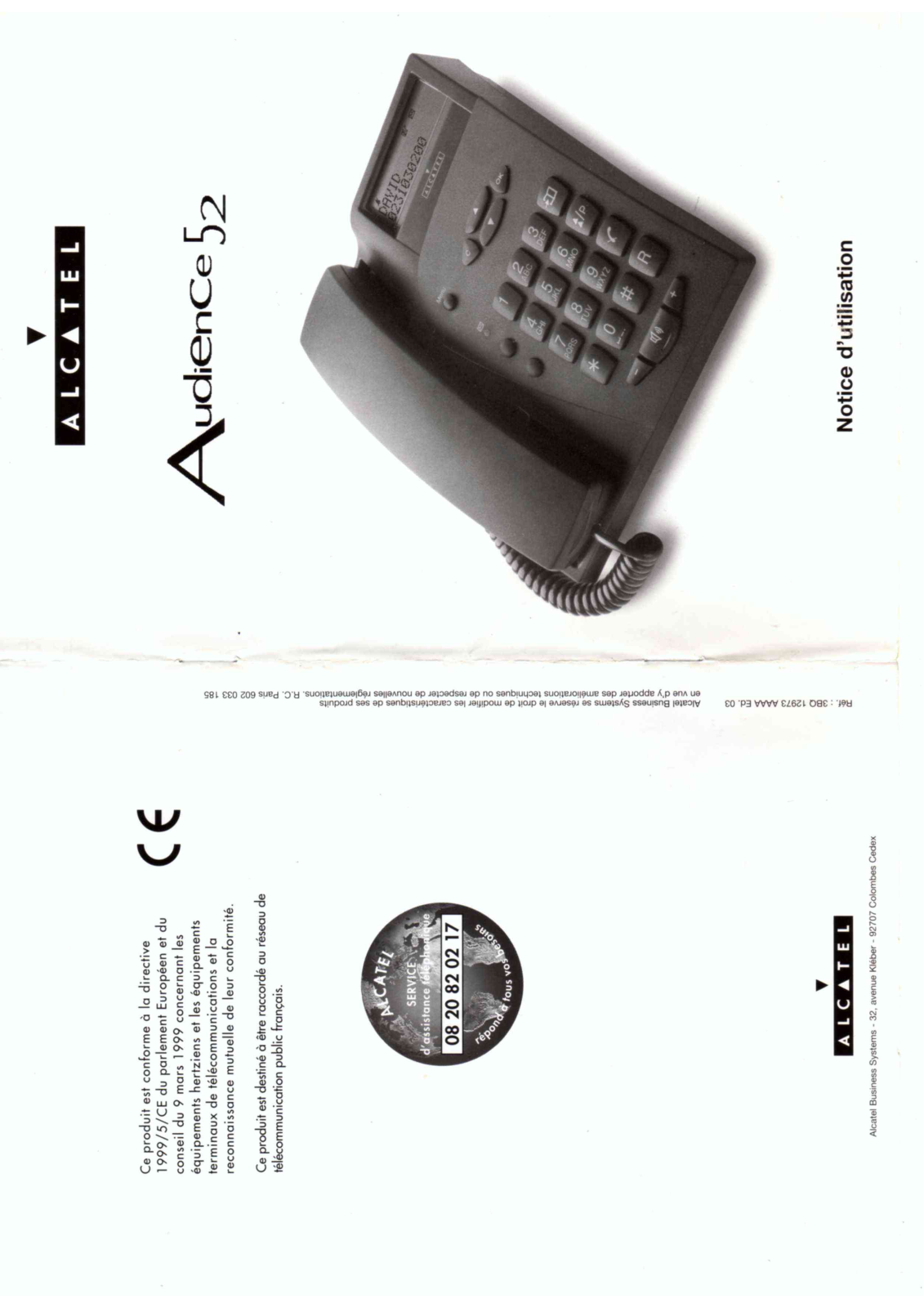 ALCATEL Audience 52 User Manual