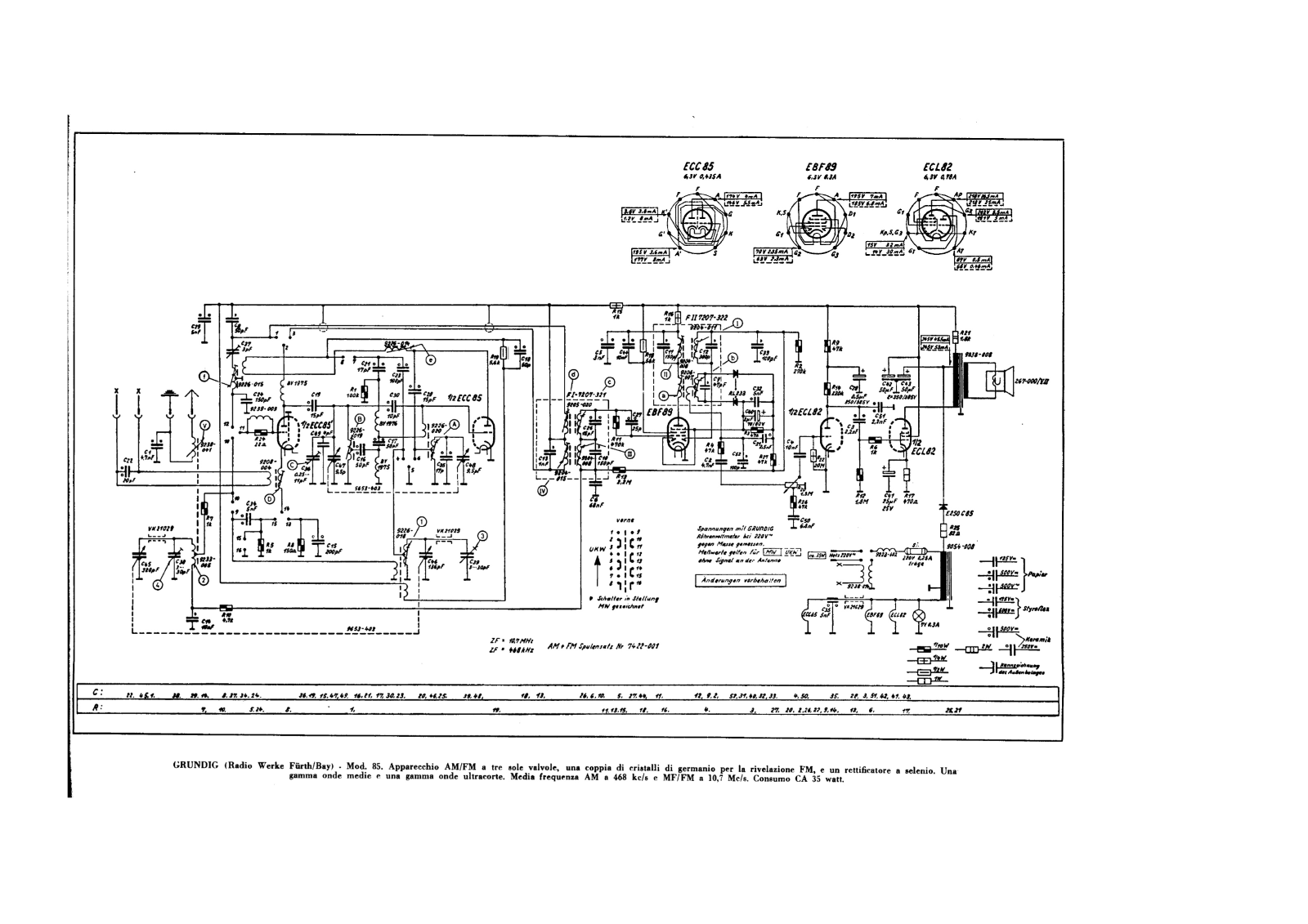 Grundig 85 schematic