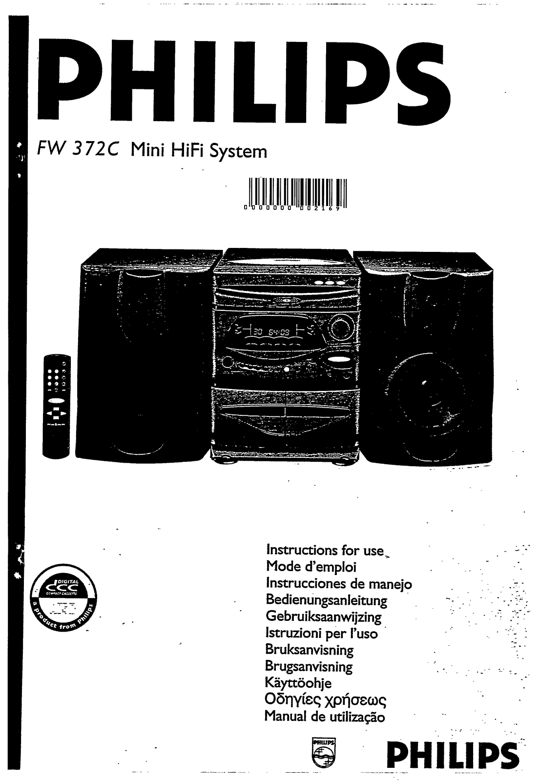 Philips FW372C/72, FW372C/62, FW372C/25P, FW372C/25, FW372C/22P User Manual