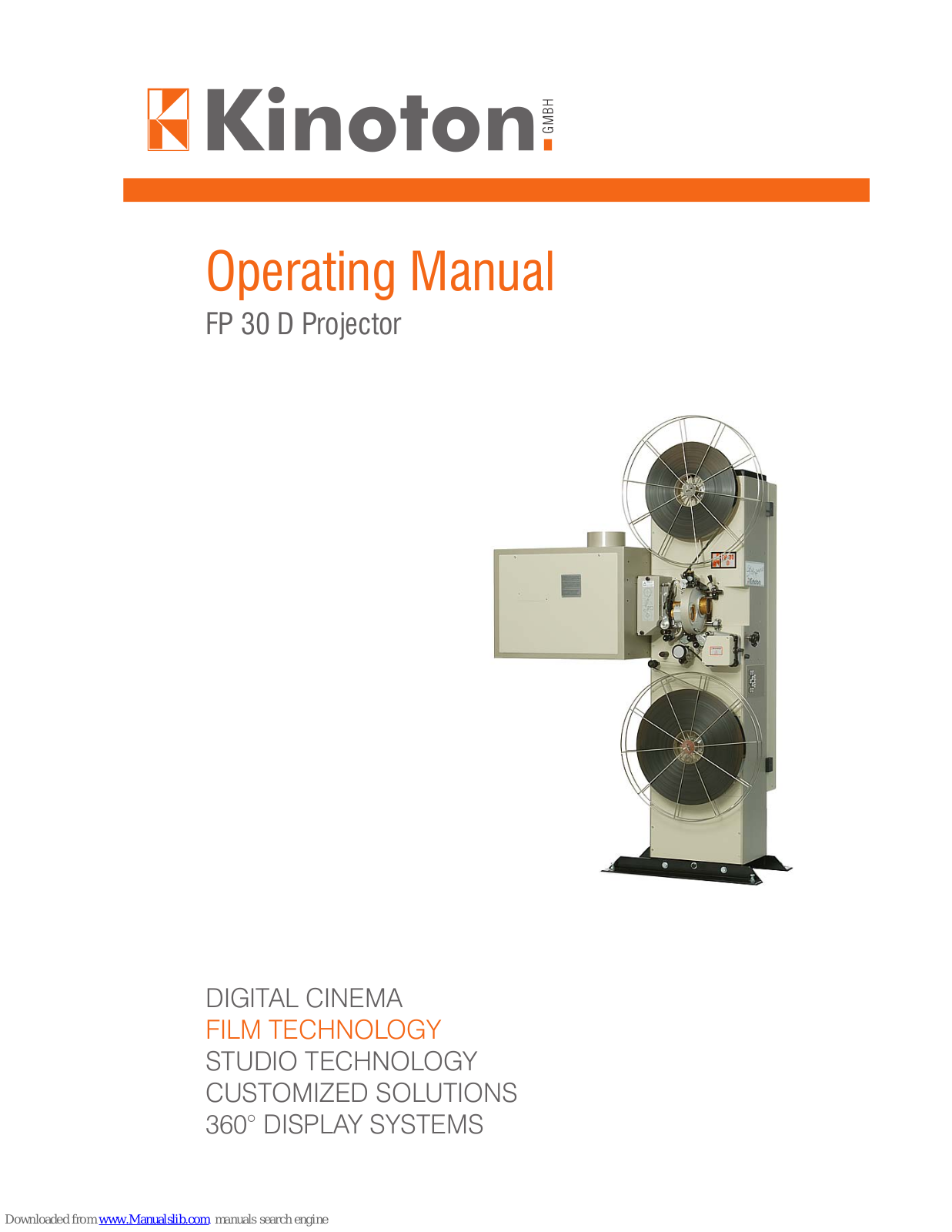 Kinoton FP 30 D, FP 25 D, FP 50 D, FP 20 A, FP 30 A Operating Manual