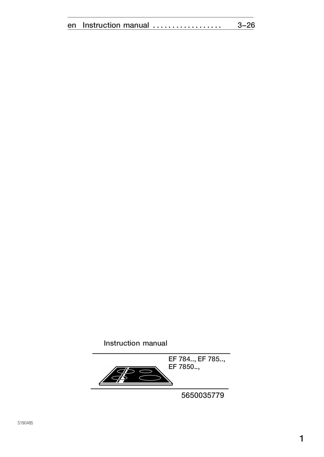 Siemens ef784.., ef785.., ef7850.. Instruction manual