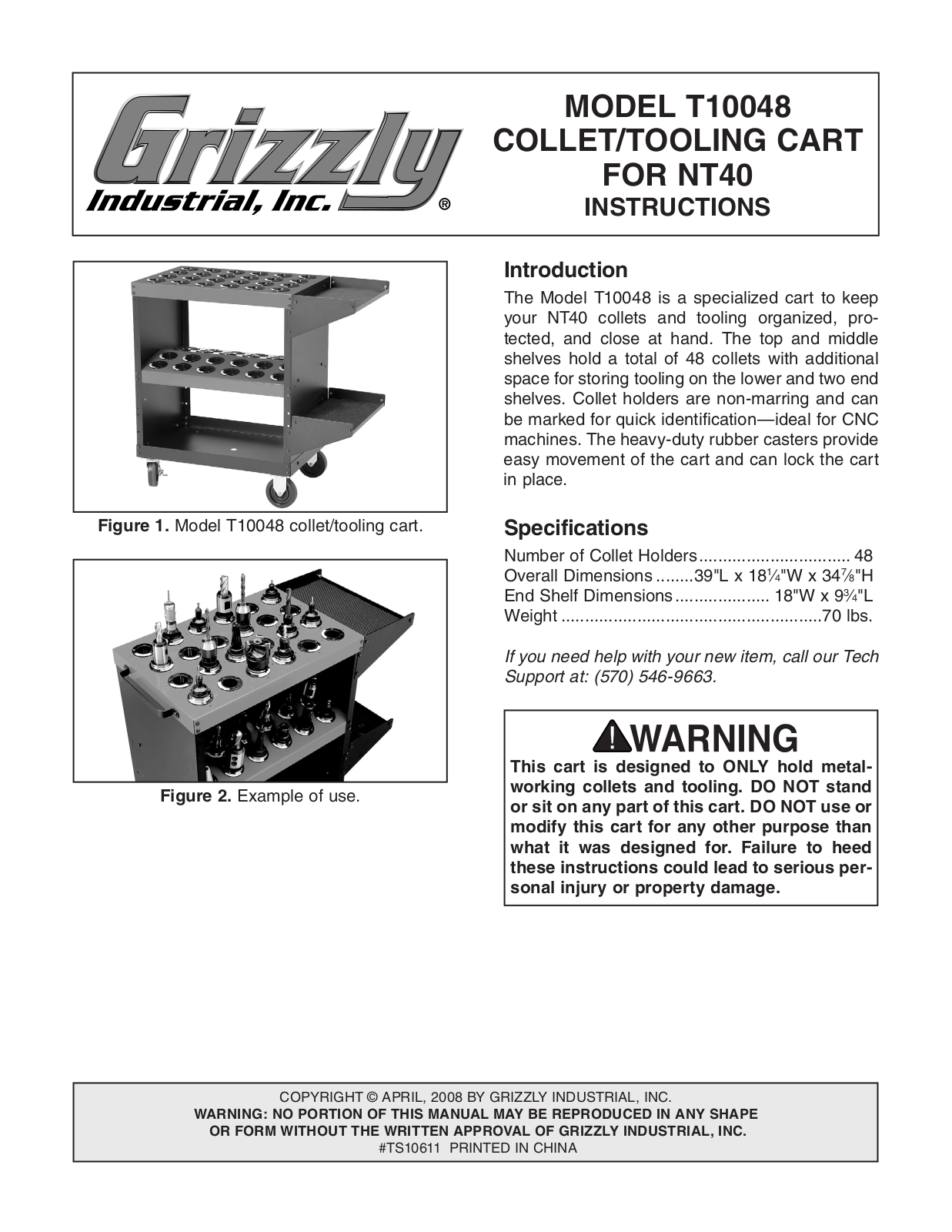 Grizzly T10048 User Manual