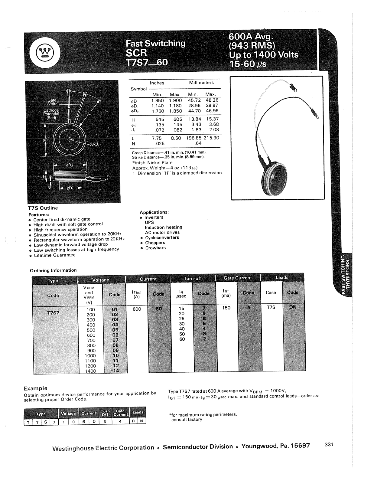 Powerex T7S7__60 Data Sheet