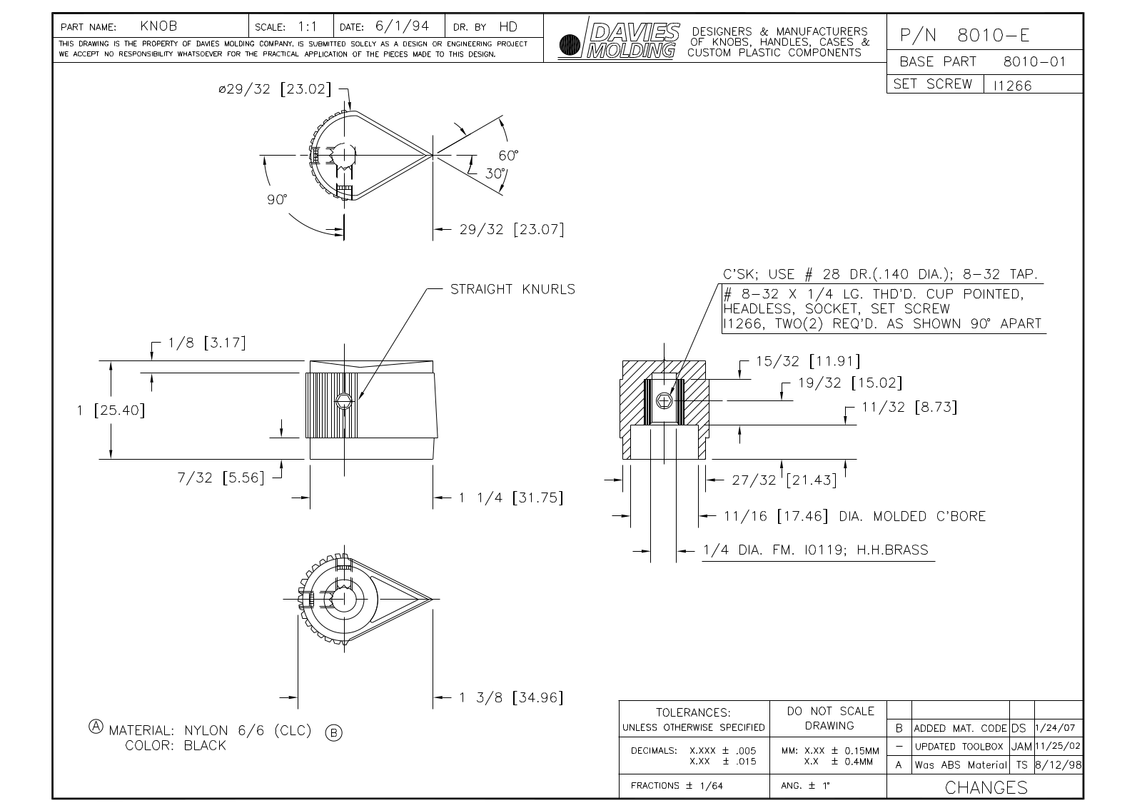 Davies Molding 8010-E Reference Drawing