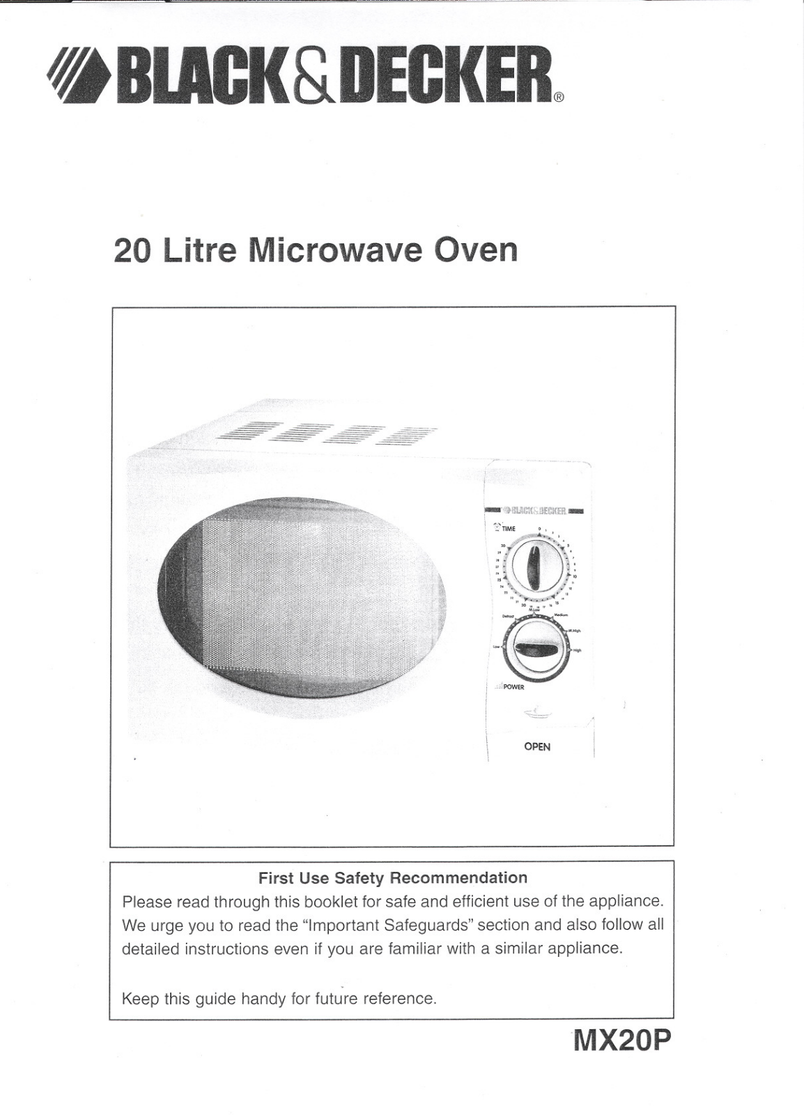 Black & Decker Mx20p Instruction Manual - ManualMachine.com