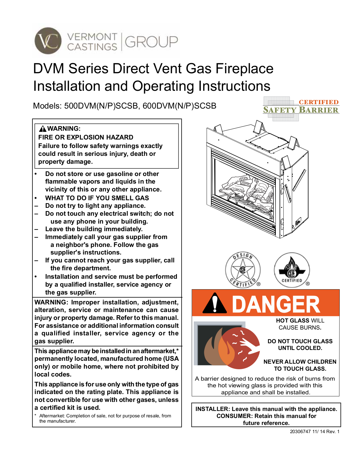 Majestic 500MDVPNSC User Manual