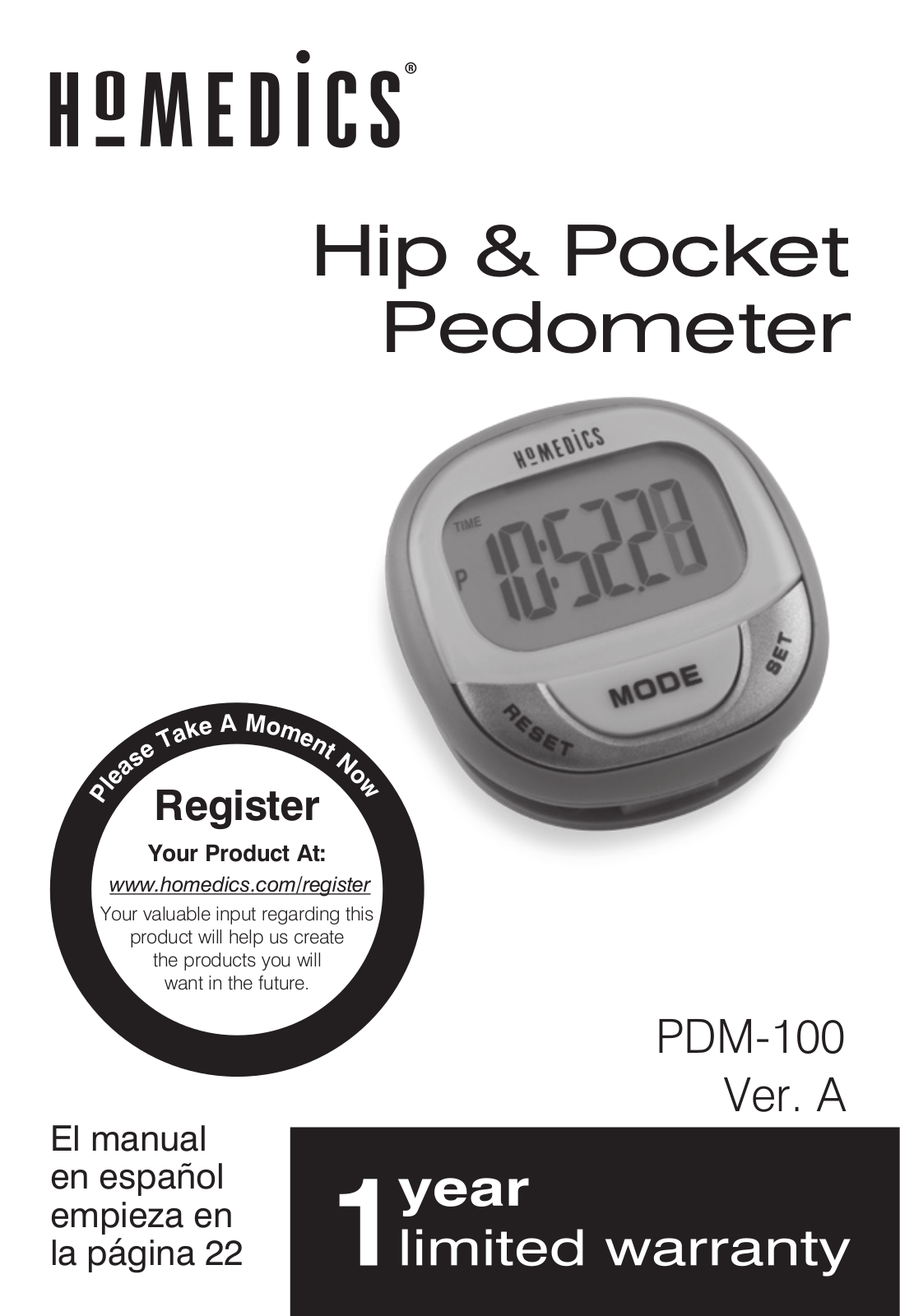 Homedics PDM-100 User Manual