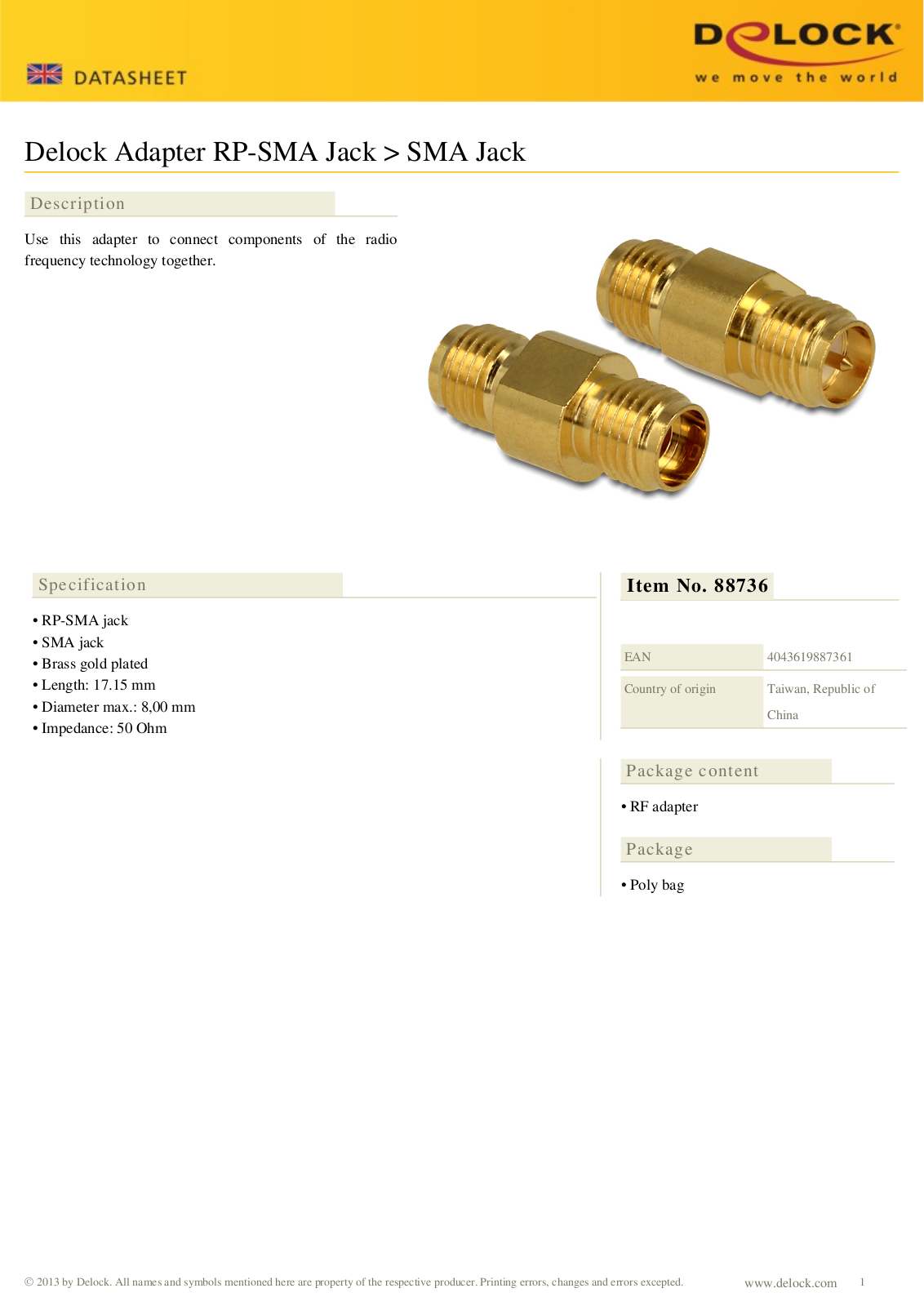 DeLOCK 88736 User Manual