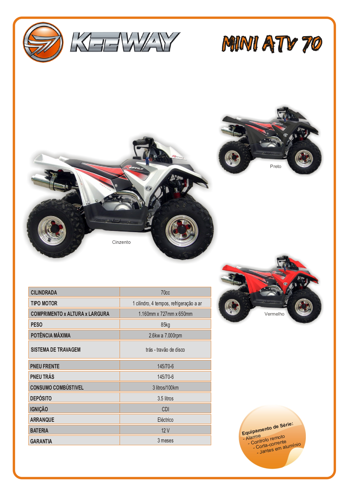 Keeway MINI ATV 70 Brochure