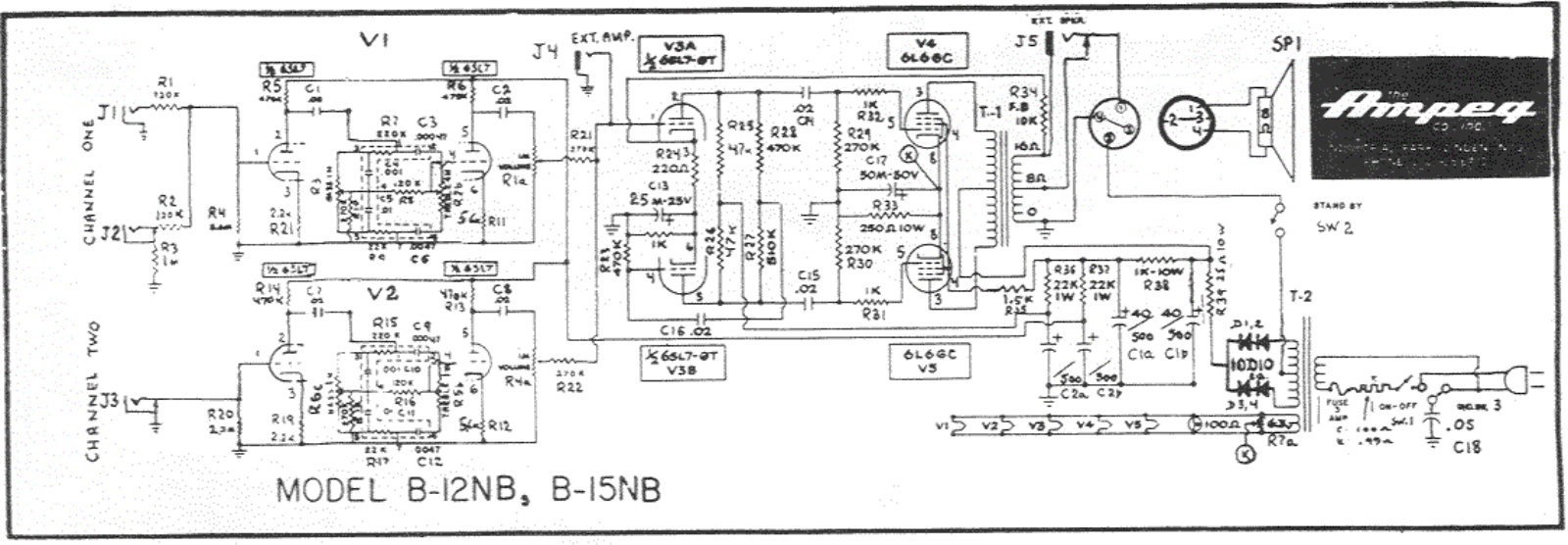 AMPEG B12nB, B15nB Service Manual