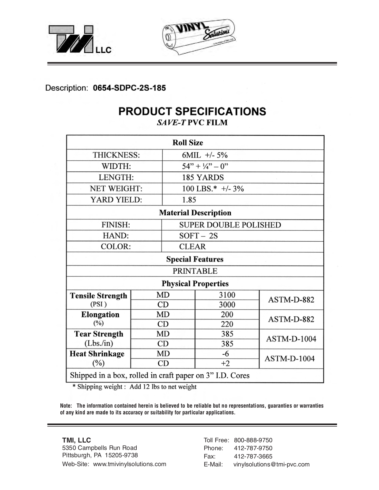 Tmi ASTM-D-1004 User Manual