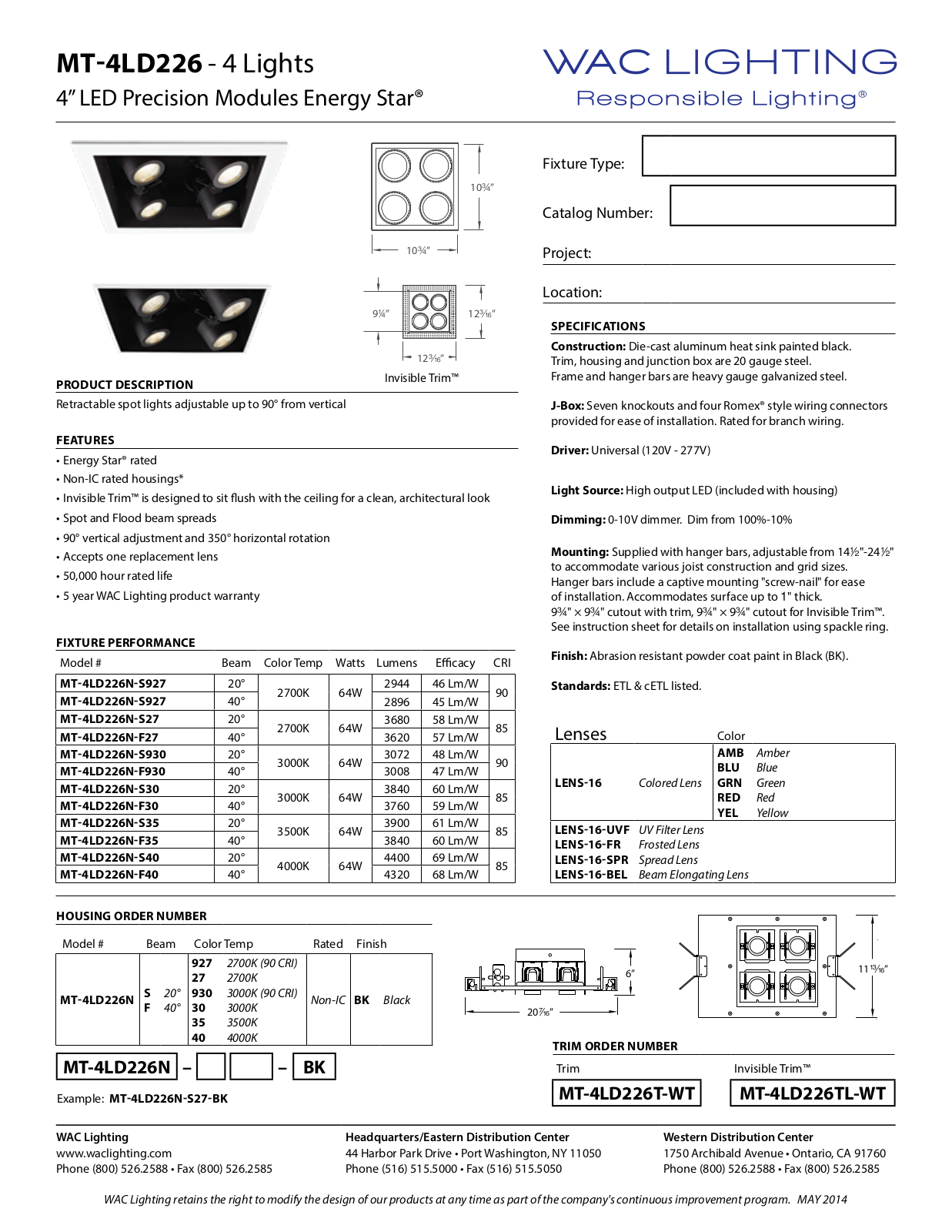 WAC Lighting WAC7604 Specifications - ManualMachine.com