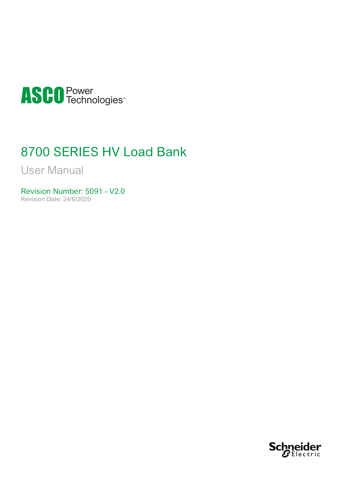 ASCO 8700 User Manual