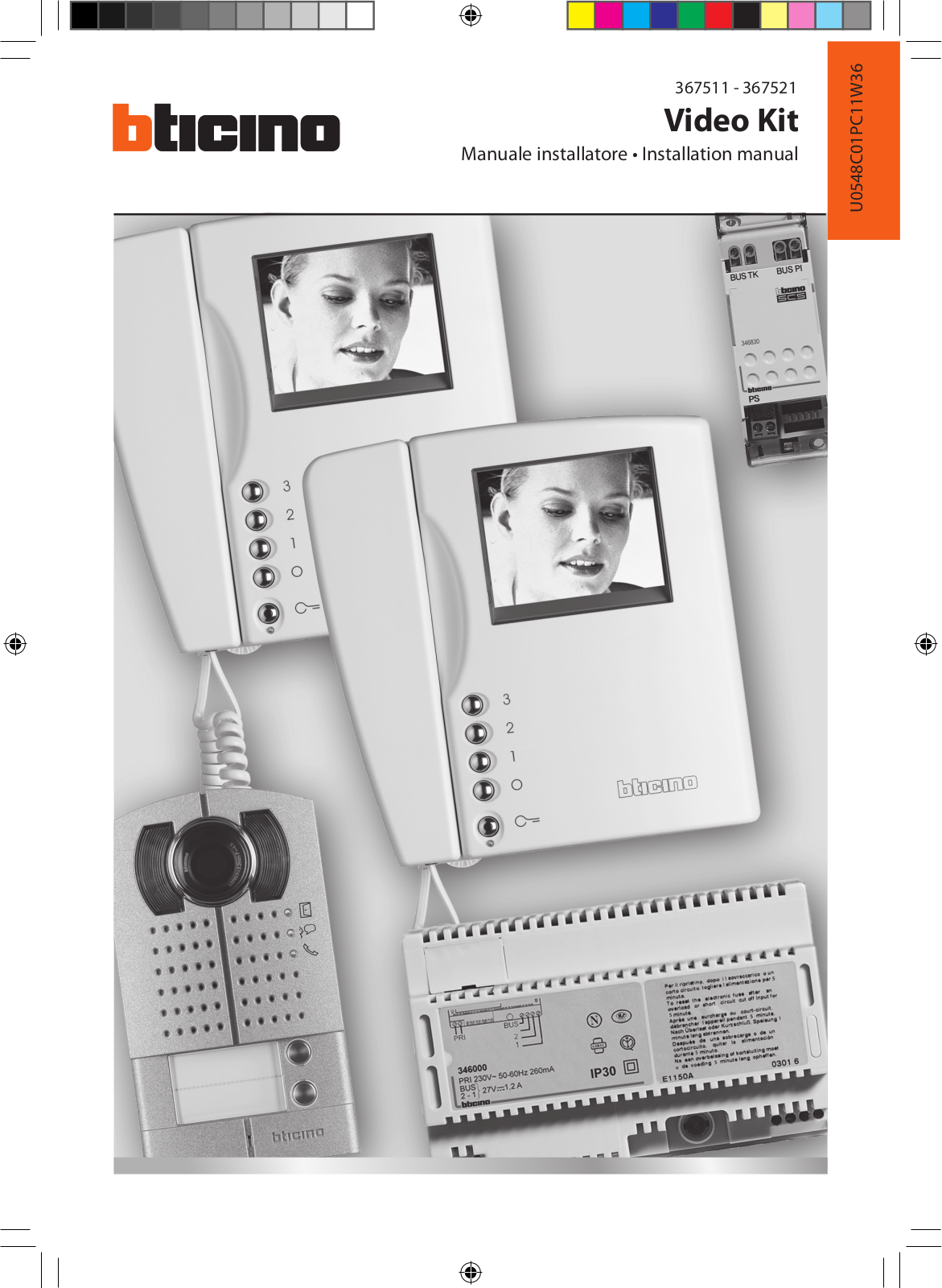 Bticino 367521, 367511 Installation Manual - ManualMachine.com