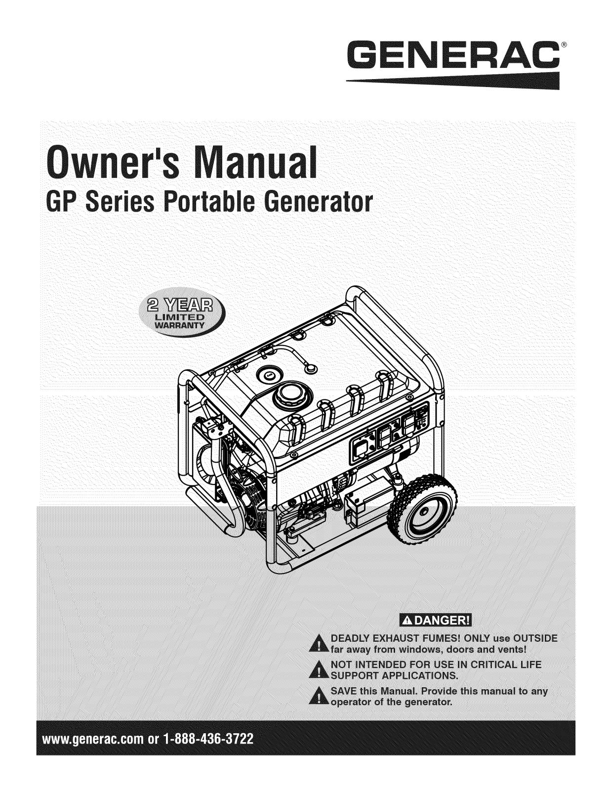 Generac GP6500-5940-1, 5941-2, 5941-1, 5940-1, 005939-2 Owner’s Manual - ManualMachine.com