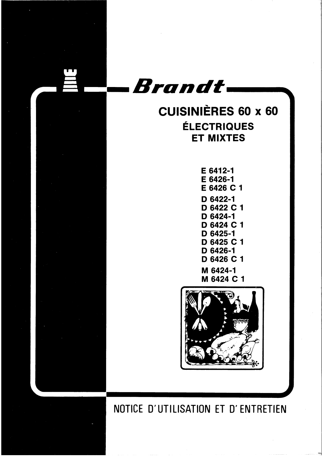 BRANDT E6426, E6412, D6426, D6424N, D6424C User Manual