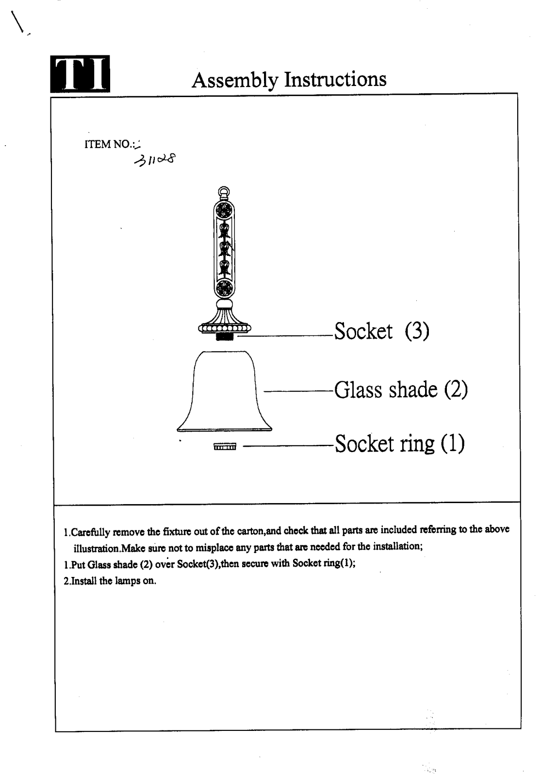 Triarch 31128 User Manual