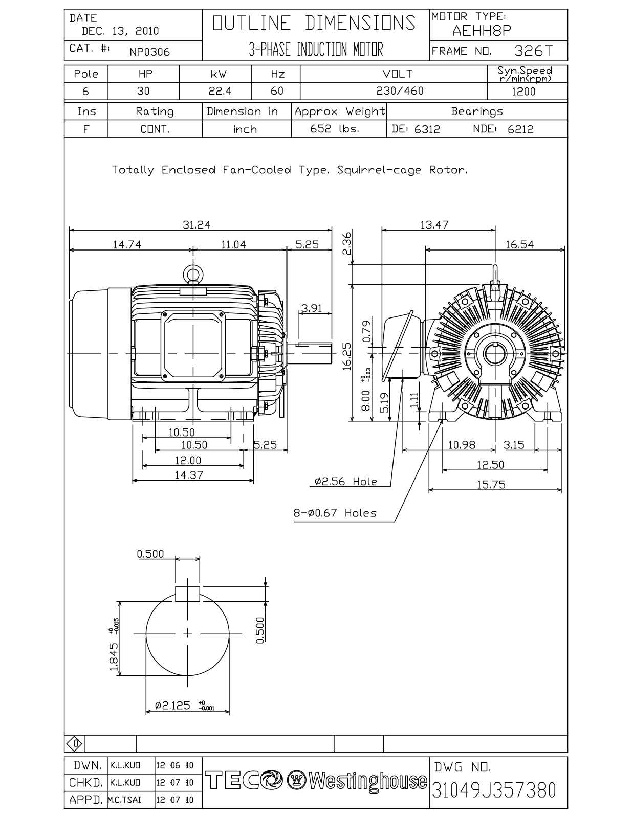 Teco NP0306 Reference Drawing