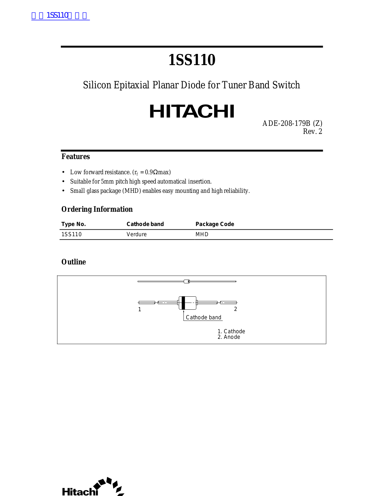 HITACHI 1SS110 User Manual