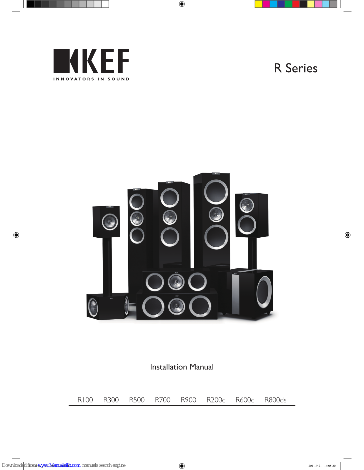 KEF R100, R300, R700, R900, R200c Installation Manual