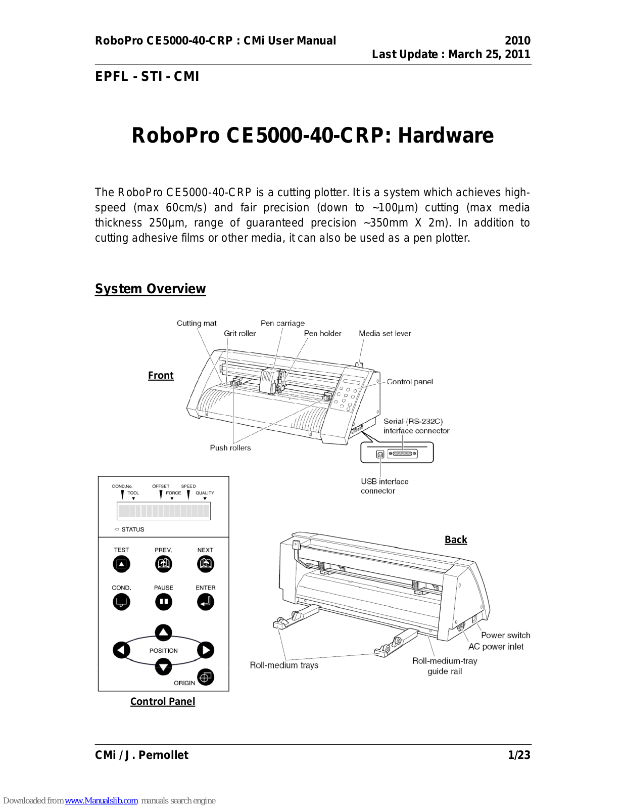 CMi RoboPro CE5000-40-CRP: User Manual - ManualMachine.com