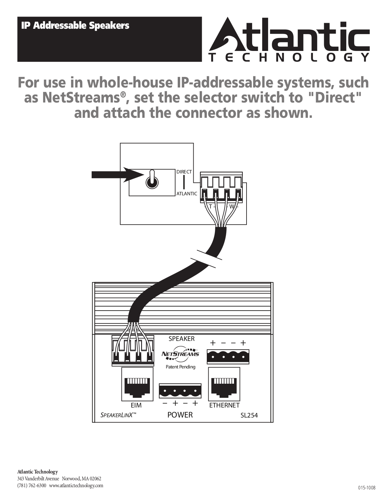 Atlantic Technology SL254 User Manual