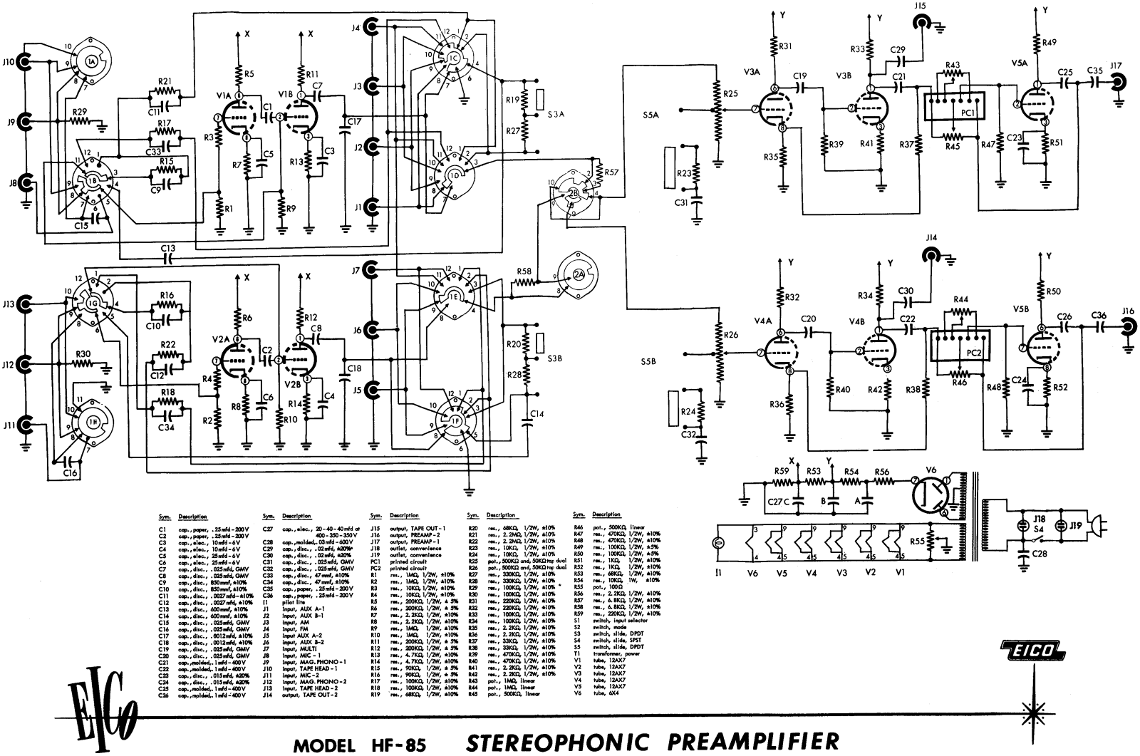 Eico hf85s schematic