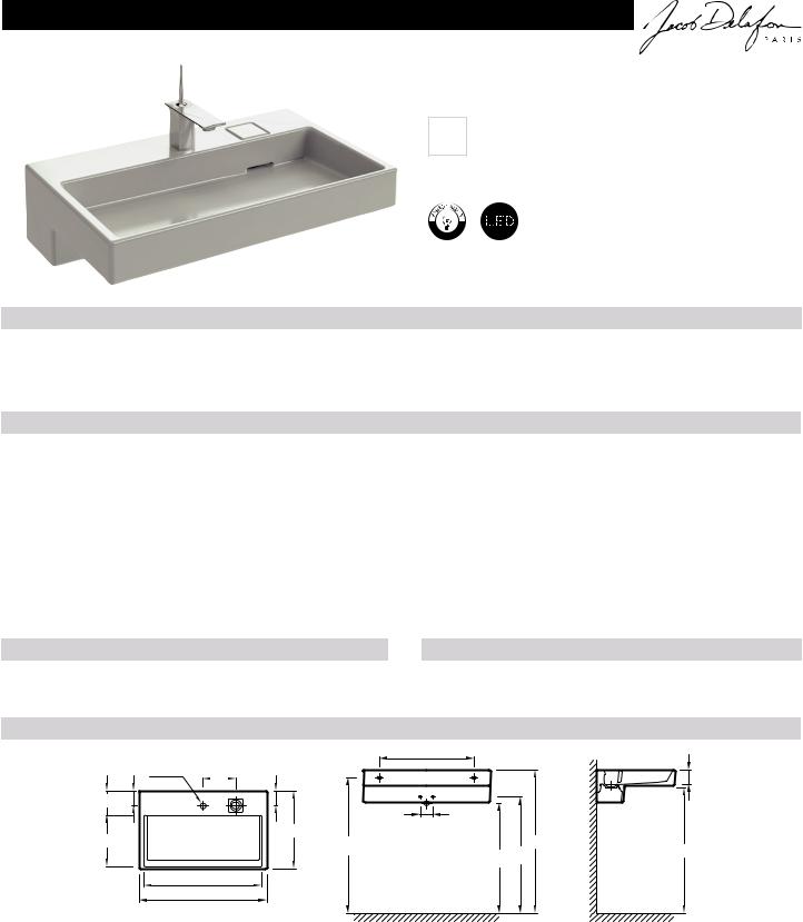 Jacob Delafon TERRACE EXD9112-00 Datasheet