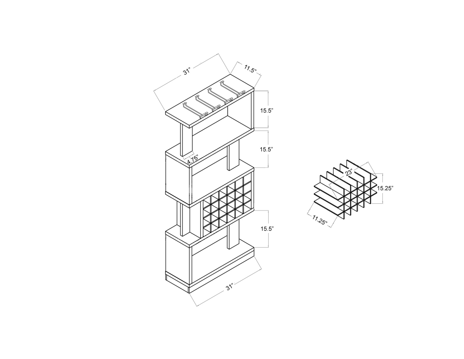 Zipcode Design W003243483 Dimensions - ManualMachine.com