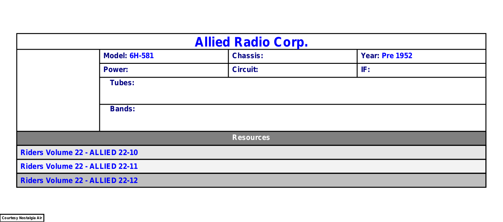 Allied Radio 6H581 Schematic - ManualMachine.com