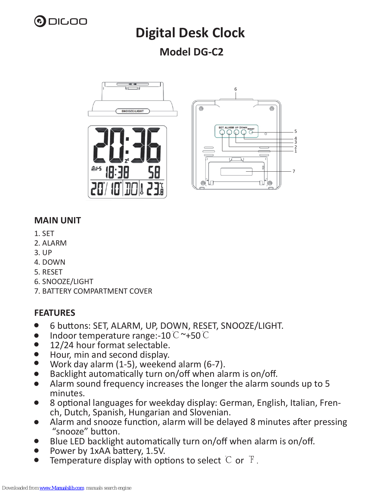 Digoo DG-C2 User Manual