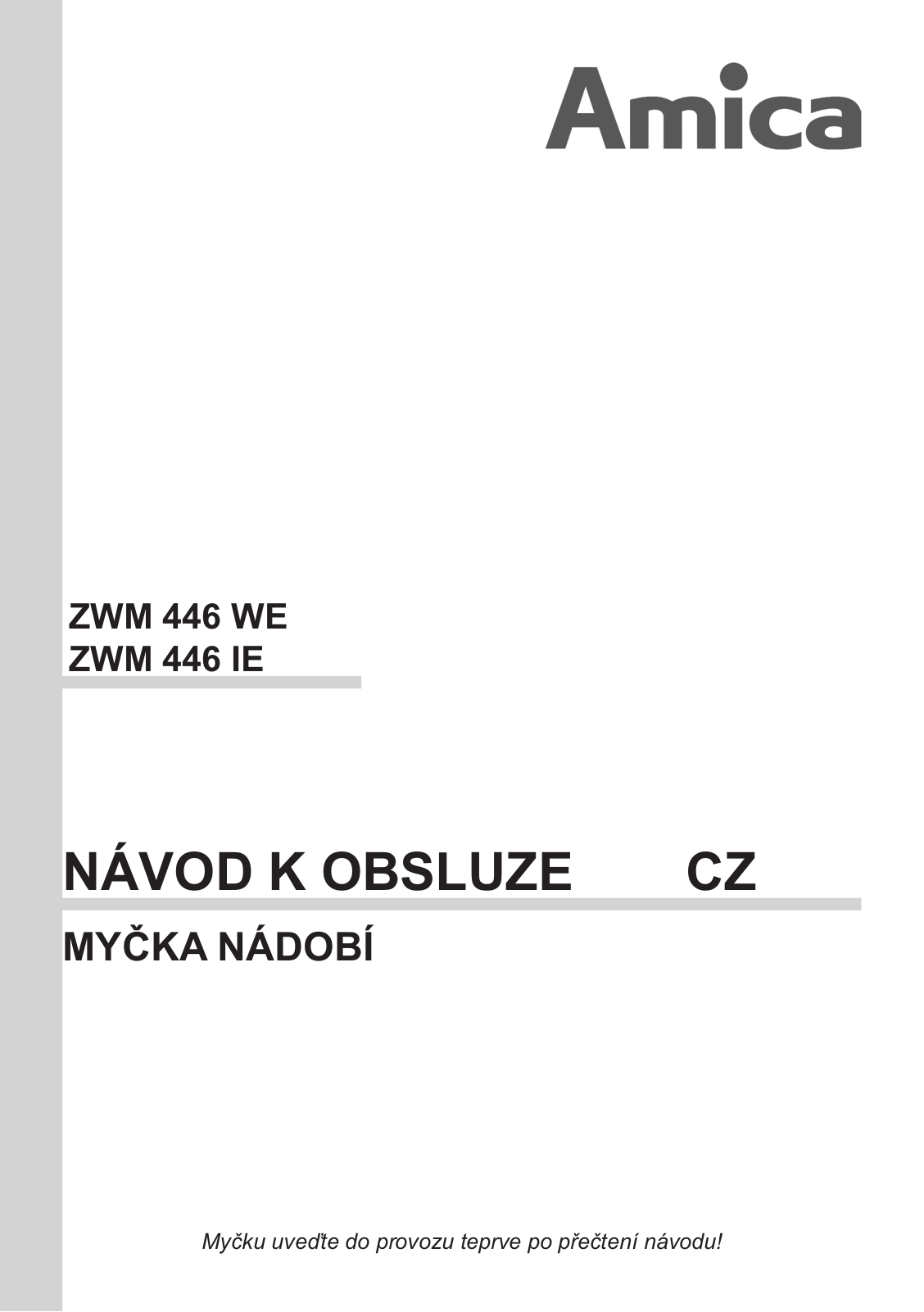 Amica ZWM 446IE User Manual