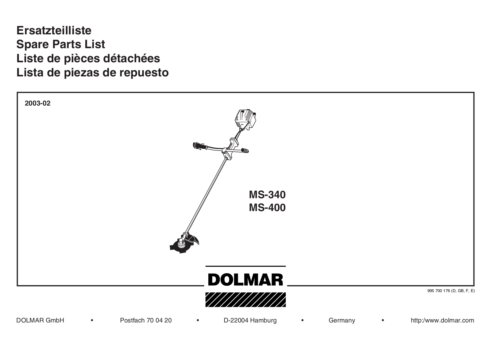 DOLMAR MS-340 User Manual