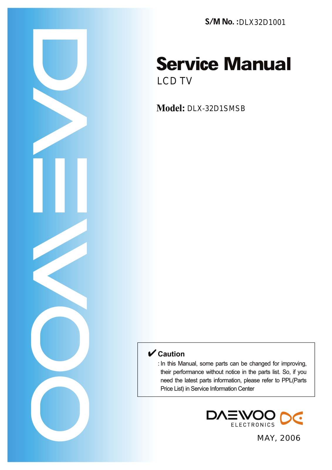 DAEWOO DLX-32D1SMSB Service Manual