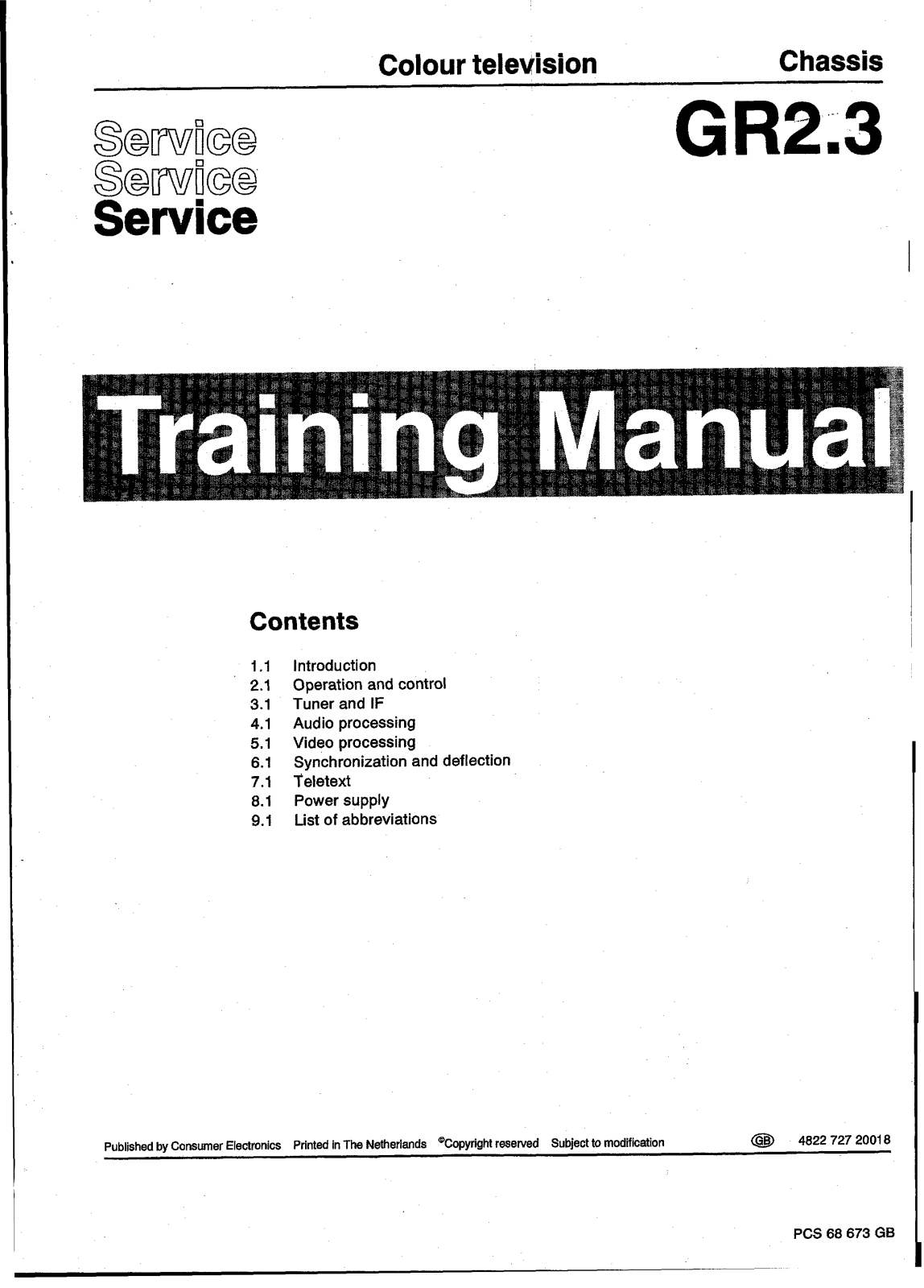 Philips GR2.3 Service Manual